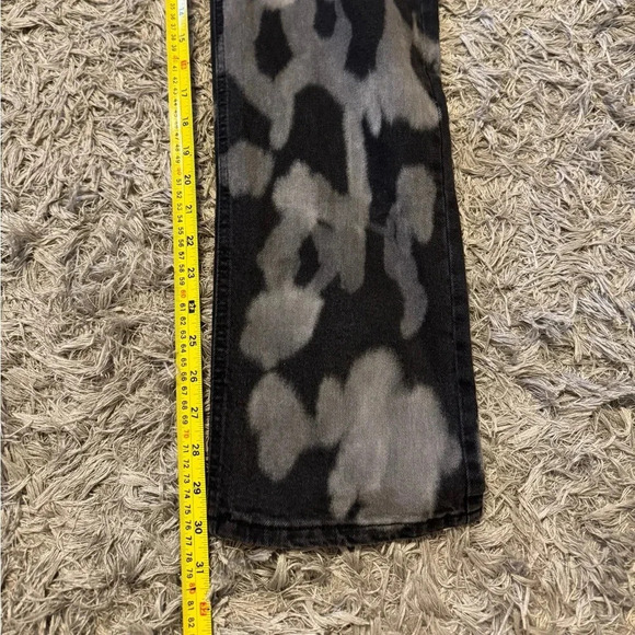 Wild Fable Tie Dye Bleach Super High Rise Straight Womens Jeans Black Size 10 - Picture 3 of 5